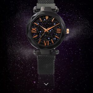 Starry Sky Women Watches Magnetic Mesh Belt Band Watch (MW780)