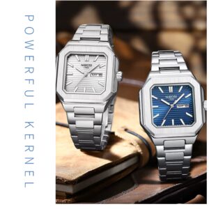 Square Fashion Man Wristwatch Waterproof Luminous Date Week Quartz Men's Watches (MW757)