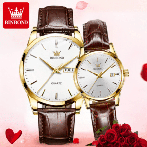BINBOND Men Classic Quartz Waterproof Watch Leather Strap (MW035)
