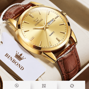 OLEVS Top Brand Men Classic Quartz Waterproof Watch Leather Strap (MW734)