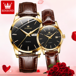 BINBOND Men Classic Quartz Waterproof Watch Leather Strap (MW035)